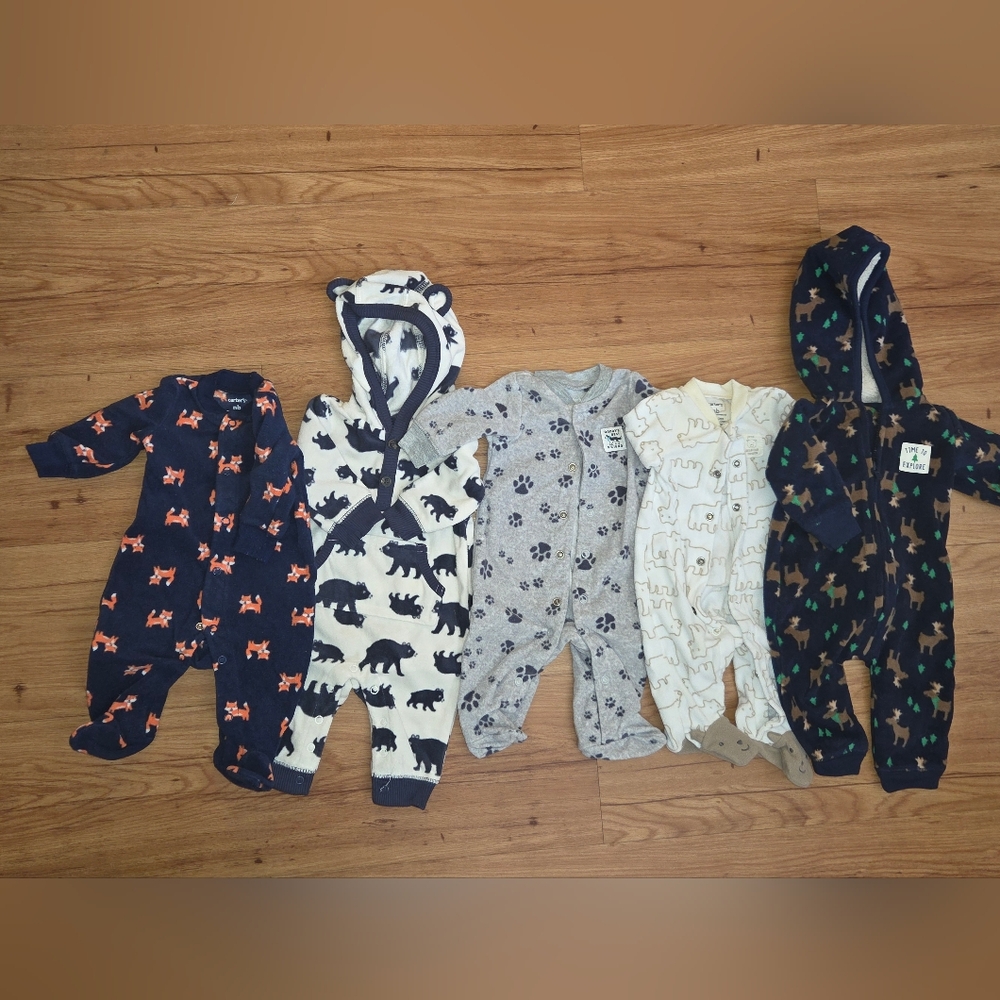 Assorted Fleece Baby Pajamas